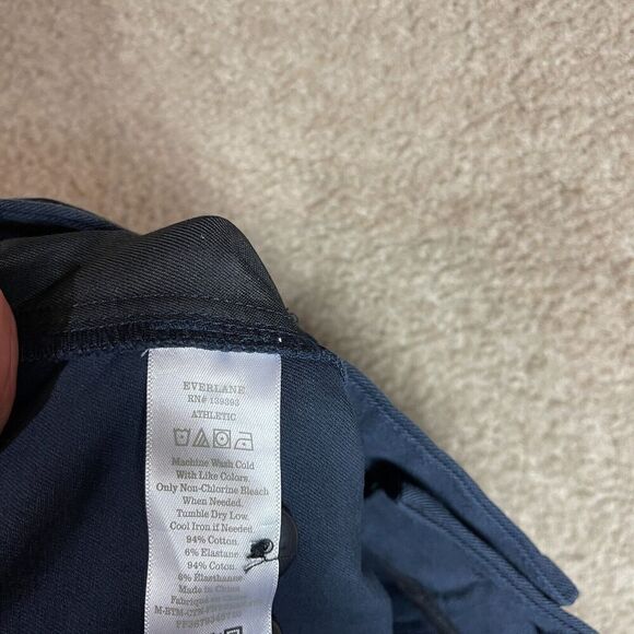 Everlane Chino Pants Mens Size 29 x 32 Navy Uniform Athletic Fit Performance NEW - Picture 7 of 11